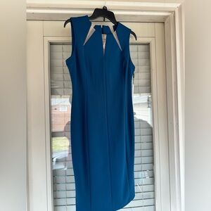 Calvin Klein blue fitted dress NWT‎ size 6